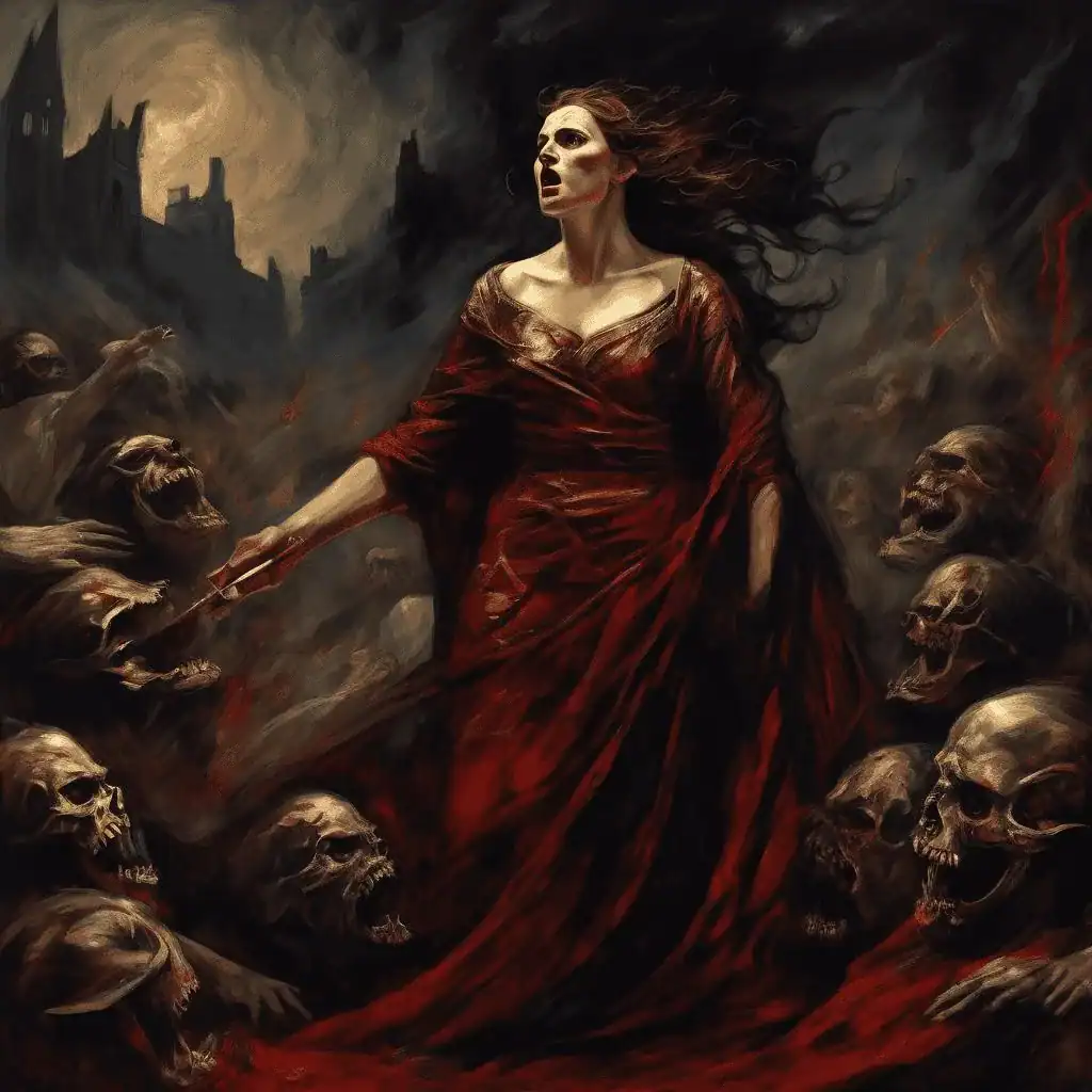 Projet d’illustration pour Macbeth – Lady Macbeth somnambule