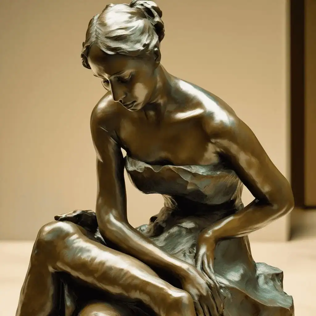Sitting woman drying herself – Edgar Degas